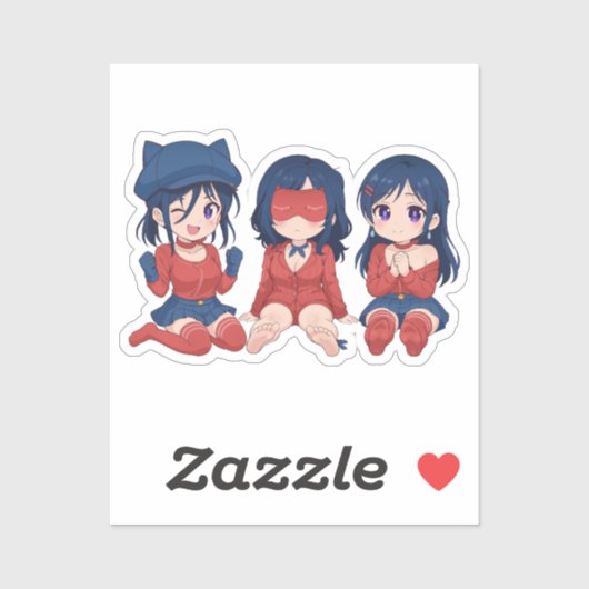 Cappy Mita Sleepy Mita Kind Mita Chibi Cute Anime  シール (シート)