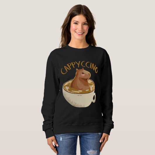 Cappyccino Capybara Coffee スウェットシャツ (正面フル)