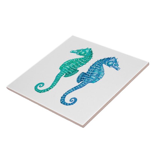 Caprのタツノオトシゴはセラミックタイルを反映します タイル (側面)