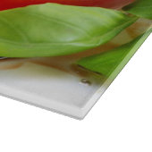 Capreseサラダ。 トマトおよびモツァレラの切れ カッティングボード (角)