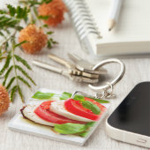 Capreseサラダ。 トマトおよびモツァレラの切れ キーホルダー (正面右)