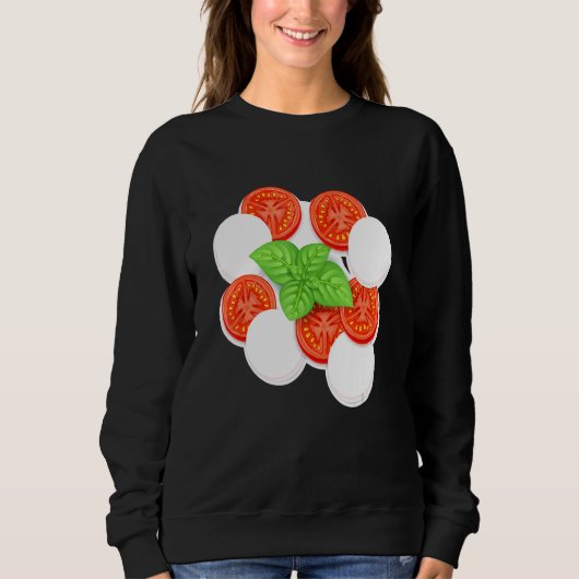 Caprese Morzarella Iトマト野菜園芸家 スウェットシャツ (正面)