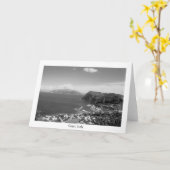 Capriのマリーナの黒及び白 カード (黄色い花)