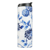 Capriの青いヴィンテージ植物の花のToile No.2 タンブラー (回転左)