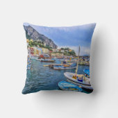Capriイタリア旅行写真の芸術のボート クッション (裏面)