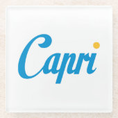CAPRIイタリア ガラスコースター (正面)
