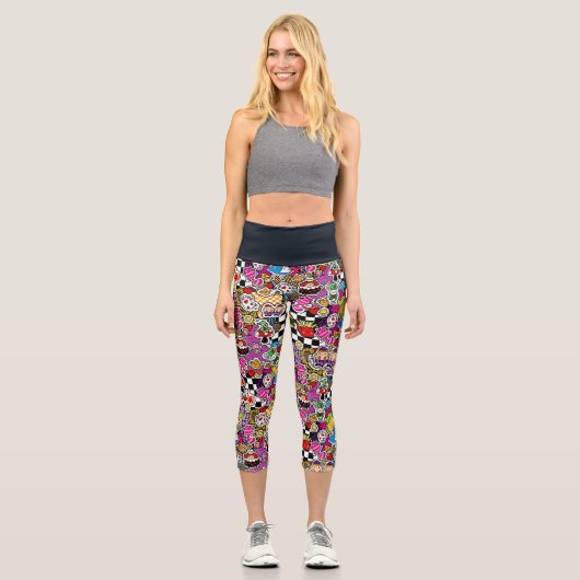 CAPRIレギンスかわいいアリスインワンダーランドドードル カプリレギンス (正面)