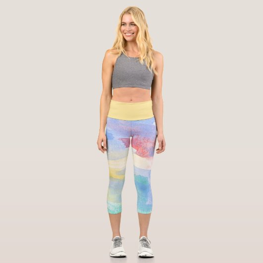 CAPRIレギンス – ソフトパステルカラー カプリレギンス (正面)