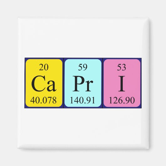 Capri周期表名磁石 マグネット (正面)