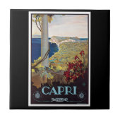 Capri、イタリアのヴィンテージ旅行ポスター タイル (正面)