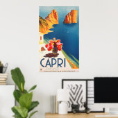 Capri、イタリアのヴィンテージ旅行ポスター ポスター (ホームオフィス)