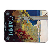 Capri、イタリアのヴィンテージ旅行ポスター マグネット (横)