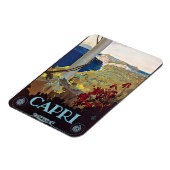 Capri、イタリアのヴィンテージ旅行ポスター マグネット (左側)