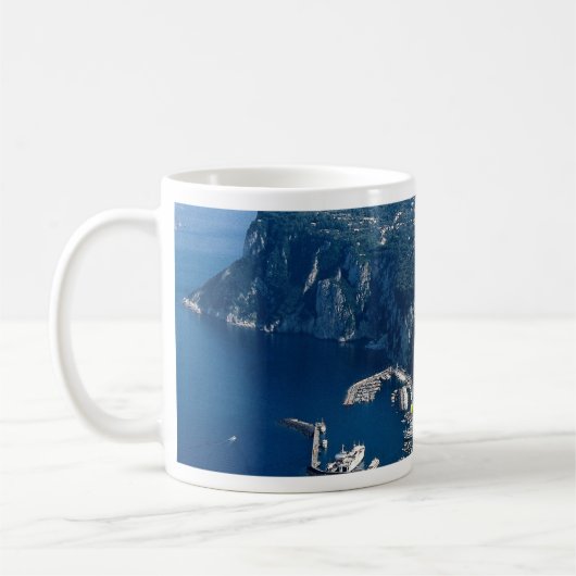 Capri、イタリアの島 コーヒーマグカップ (左)