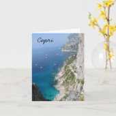 Capri、イタリア カード (黄色い花)