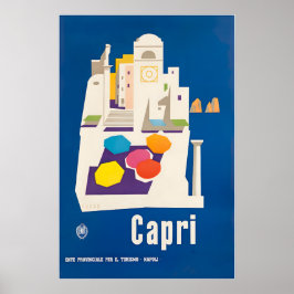 Capri Art Italy Travel Poster Vintage Italian Prin ポスター