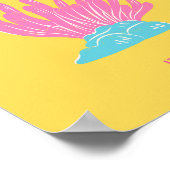 Capri Dolce Vita、旅行アート、黄 ポスター (角)