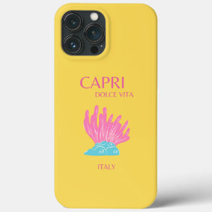 Capri Dolce Vita、旅行アート、黄 iPhone 13 Pro Maxケース