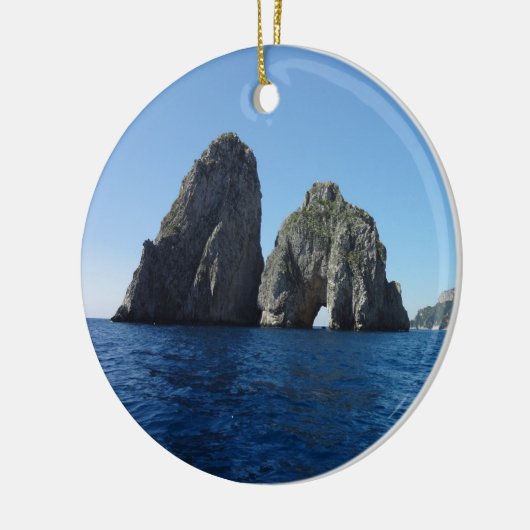Capri Faraglionはイタリアを揺すります セラミックオーナメント (左)