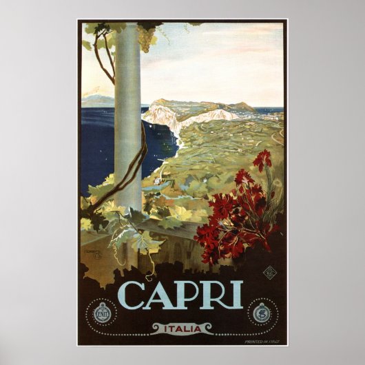 CAPRI ITALIA旅行広告ヴィンテージ ポスター (正面)