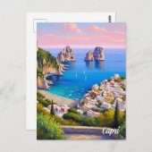 Capri Italy Paiinting ポストカード (正面/裏面)