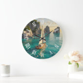 Capri Italy Travel ラージ壁時計 (ホーム)