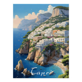 Capri Italy Travel Poster ポスター