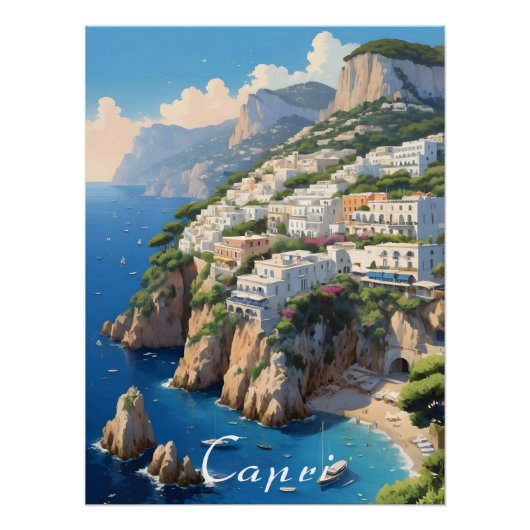 Capri Italy Travel Poster ポスター (正面)