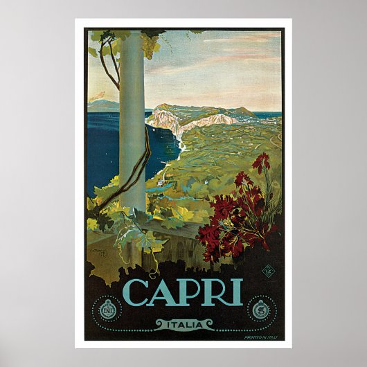 Capri Italy Vintage Travel ポスター (正面)