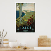 Capri Italy Vintage Travel ポスター (キッチン)