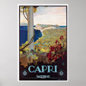 Capri, Italy Vintage Travel Poster ポスター (正面)