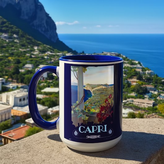 Capri, Italy Vintage Travel Tourism マグカップ