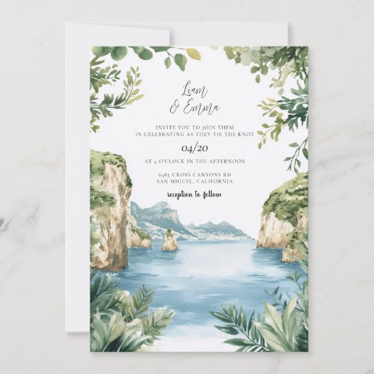 Capri Italy Wedding Invitation 招待状 (正面)