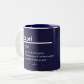 Capri Personalized Name Coffee Mug ツートーンマグカップ (正面左)
