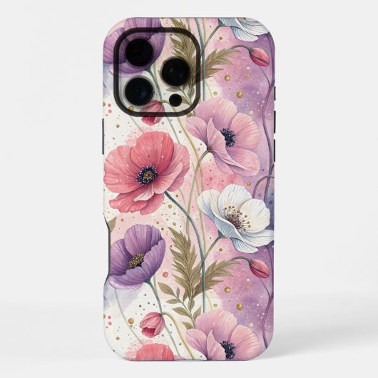Capricious Aesthetic Poppies iPhoneケース (裏面)