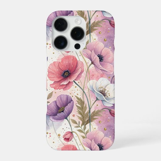 Capricious Aesthetic Poppies iPhoneケース (裏面)