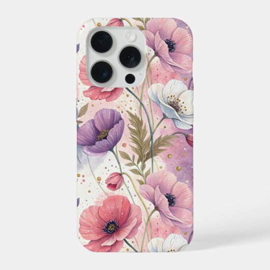 Capricious Aesthetic Poppies iPhoneケース (裏面)