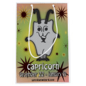Capricorn.のための(占星術の)十二宮図の印のギフトバッグ ミディアムペーパーバッグ (正面)