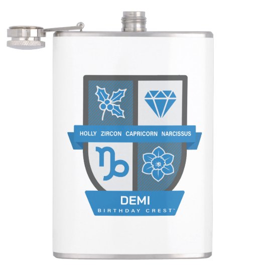 Capricorn Birthday Crest™ December 22-31 フラスク (オープン)