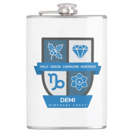 Capricorn Birthday Crest™ December 22-31 フラスク