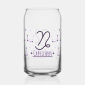 Capricorn Can Glass Zodiac Drinkware ガラス缶 (正面)