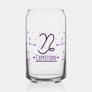 Capricorn Can Glass Zodiac Drinkware ガラス缶