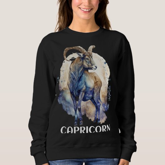 Capricorn Caps Zodiac Saturn Ruled Astrological Go スウェットシャツ (正面)