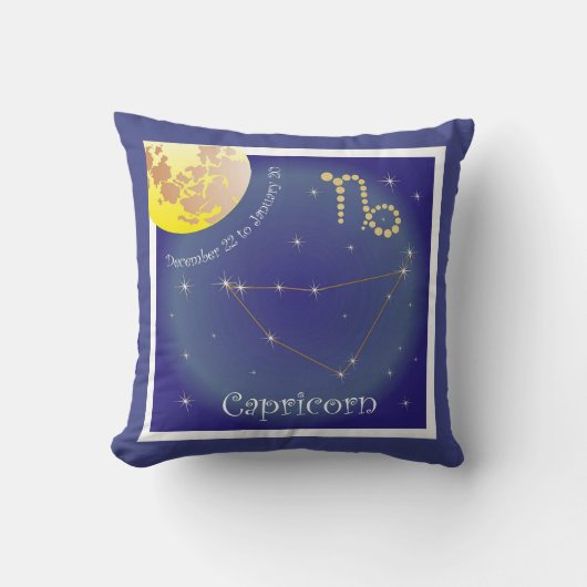 Capricorn December 22 to January 20 Kissen クッション (正面)