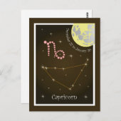 Capricorn December 22 to January 20 Postkarte ポストカード (正面/裏面)