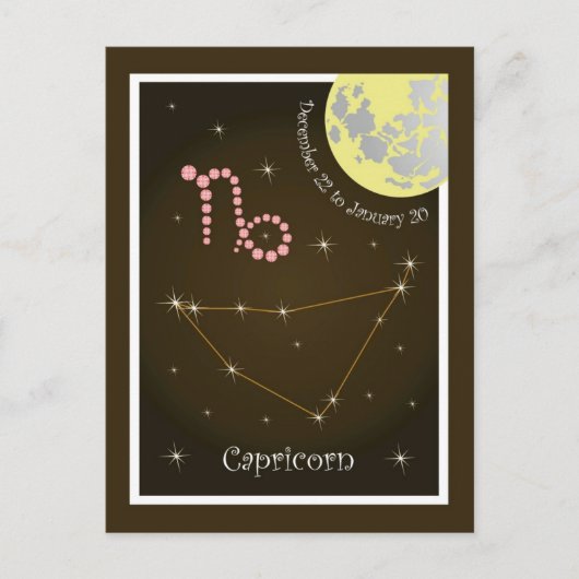 Capricorn December 22 to January 20 Postkarte ポストカード (正面)