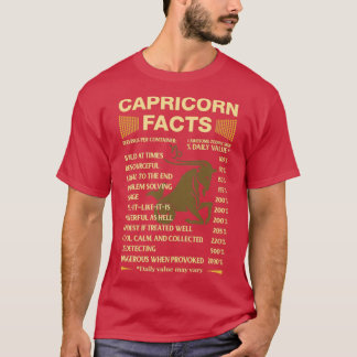Capricorn Facts Zodiac Sign Astrology Birthday Gif Tシャツ