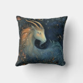 Capricorn Goat Zodiac Astrology Mystical Birthday クッション (裏面)
