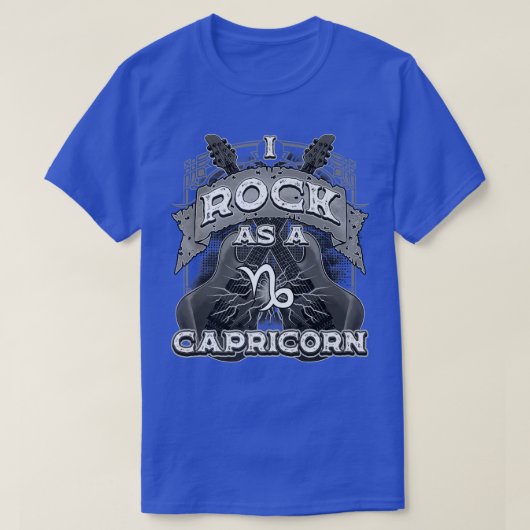 Capricorn Guitar I Rock As A Capricorn Zodiac Sign Tシャツ (デザイン正面)