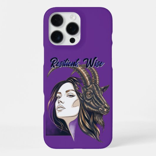 Capricorn Lady Violet iPhone Case iPhoneケース (裏面)